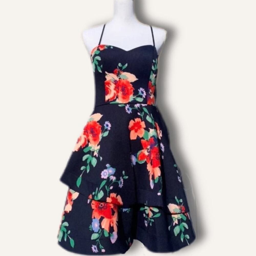 Juniors Sequin Hearts Party Blue Dress